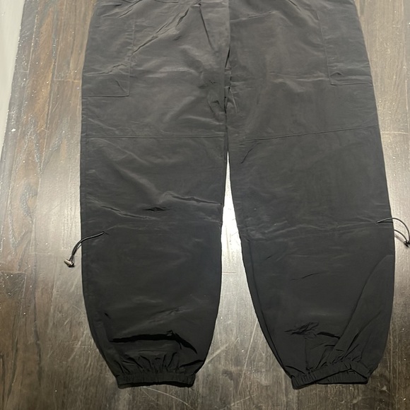 Black nylon parachute joggers - Picture 2 of 3